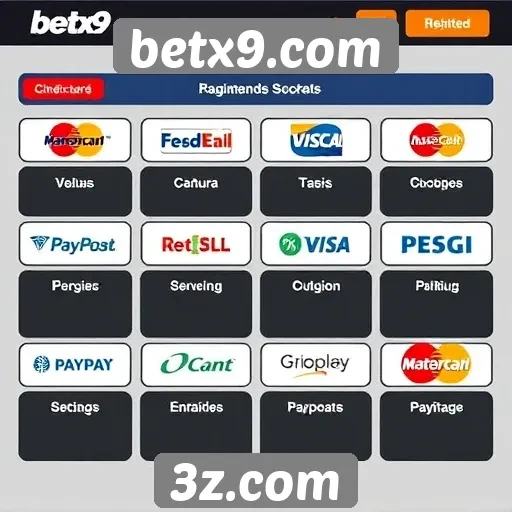 Métodos de pagamento disponíveis no betx9.com